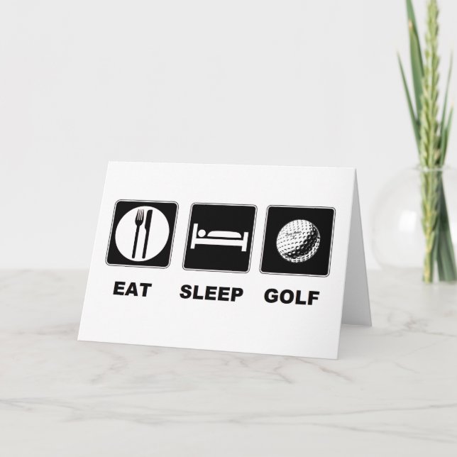 Tarjeta Eat Sleep Golf (Anverso)