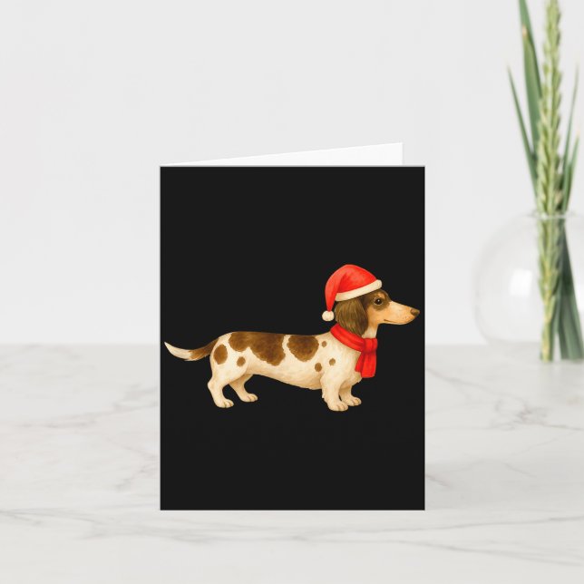 Tarjeta Ebald Christmas Dachshund E Funny Doxie Dog Mom  (Anverso)