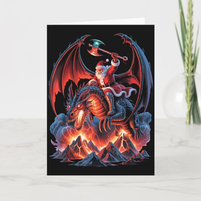 Tarjeta Ec Christmas Fantasy - Mmo Mystic Santa Riding Dra (Anverso)