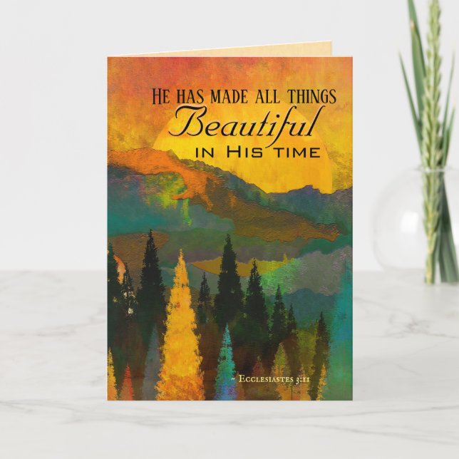 Tarjeta Ecclesiastes 3:11 Ha hecho todas las cosas bellas (Anverso)