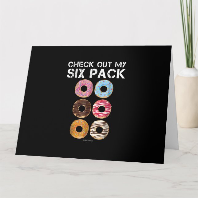 Tarjeta Echa Un Vistazo A Mi Paquete De Seis Donut - Gimna (Anverso)