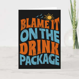 Tarjeta Échale la culpa al paquete de bebidas Divertido Cr