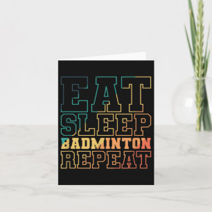 Tarjeta Eche Sleep Badminton Repetir el Deporte