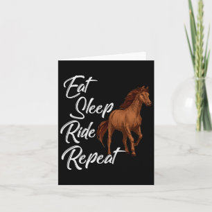 Tarjeta Eche Sleep Ride Caballo Repetir Carreras De Caball
