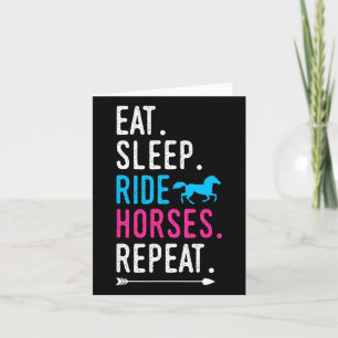 Tarjeta Eche Sleep Ride Caballos Repetir Caballo Ecuestre