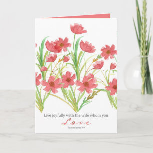 Tarjeta Eclesiastes de esposa El día de San Valentín relig