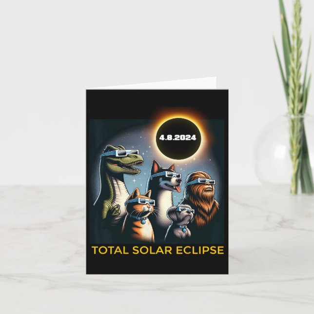 Tarjeta Eclipse Eclipse De Pie Grande De Perro Eclipse Sol (Anverso)