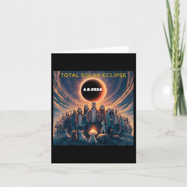 Tarjeta Eclipse Gles Total Eclipse Solar 2024 (Anverso)