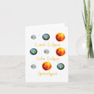 Tarjeta Eclipse Lunar Eclipse Solar Y Apocalipsis Funny S