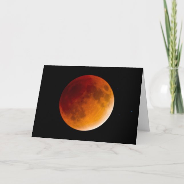 Tarjeta Eclipse lunar Luna de sangre | Mendota Heights (Anverso)