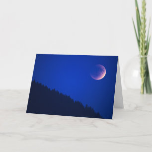 Tarjeta Eclipse lunar sobre bosque   Zug, Suiza