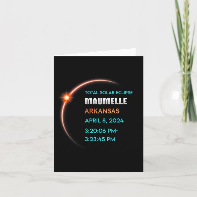 Tarjeta Eclipse Maumelle Arkansas Eclipse Solar Total 2024 (Anverso)