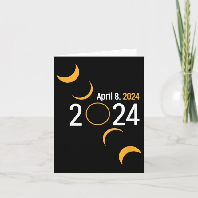 Tarjeta Eclipse solar 2024 (Anverso)