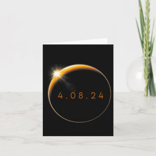 Tarjeta Eclipse solar 2024 040824 Eclipse Mens Mujeres Niñ