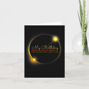 Tarjeta Eclipse solar 2024 Cumpleaños presente 4.8.24 Tota