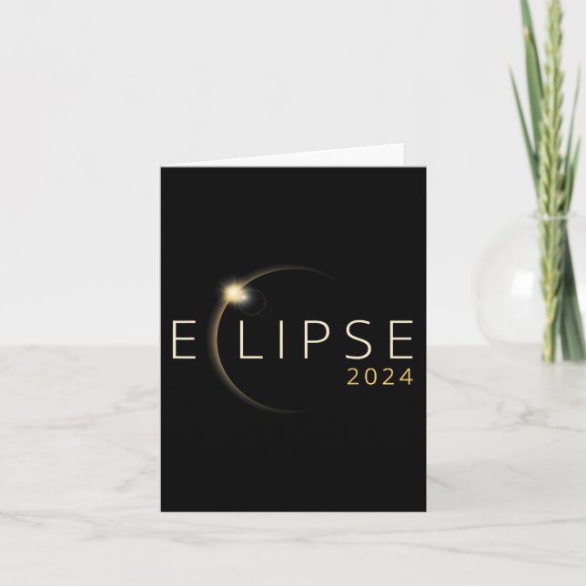 Tarjeta Eclipse solar 2024 Eclipse solar total 4.08.24 1 (Anverso)