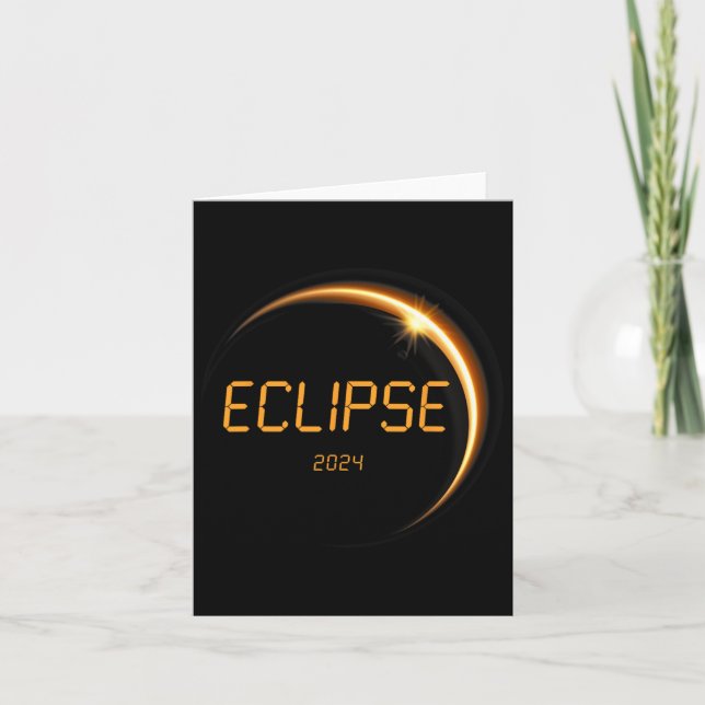 Tarjeta Eclipse solar 2024 Eclipse solar total 4.08.24 13 (Anverso)