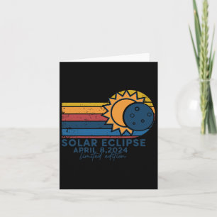 Tarjeta Eclipse solar 2024 Eclipse solar total 8 de abril 
