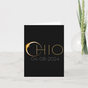 Tarjeta Eclipse solar 2024 Eclipse solar total Ohio
