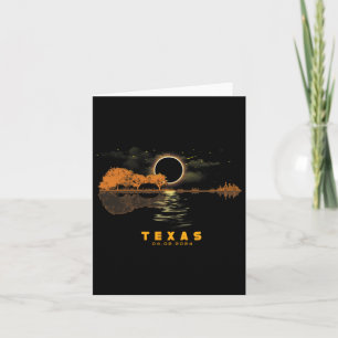 Tarjeta Eclipse solar 2024 Guitarra 04.08.24 Totalidad Tex