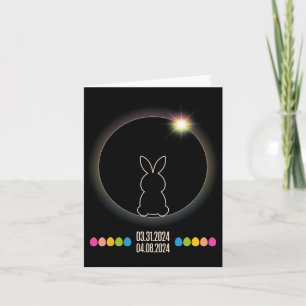 Tarjeta Eclipse solar 2024 Huevos de Pascua de Pascua