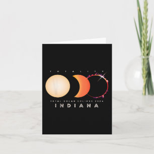 Tarjeta Eclipse solar 2024 Indiana Eclipse total América G