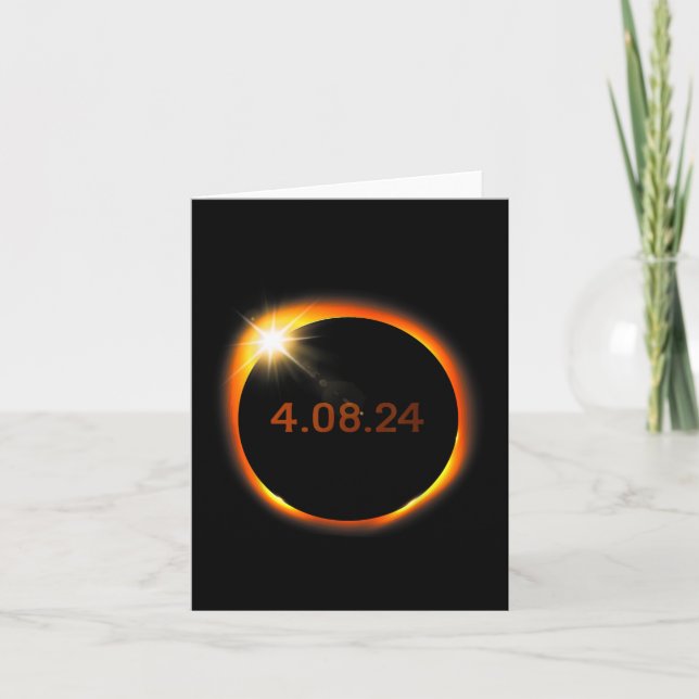 Tarjeta Eclipse solar 2024 Primavera de la Totalidad Ameri (Anverso)