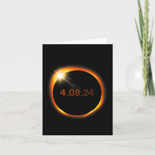 Tarjeta Eclipse solar 2024 Primavera de la Totalidad Ameri