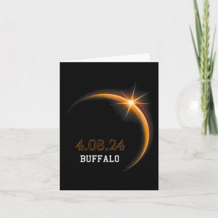 Tarjeta Eclipse solar 2024 Primavera de la Totalidad de bú