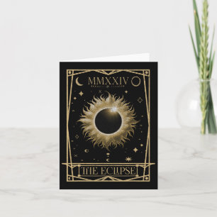 Tarjeta Eclipse solar 2024 Total Eclipse Astronomy Tarot C