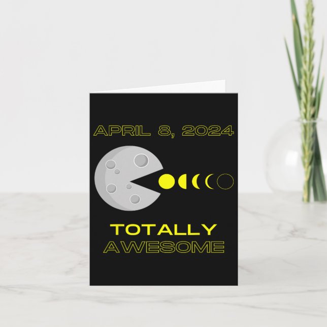Tarjeta Eclipse solar - 8 de abril (Anverso)