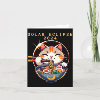 Tarjeta Eclipse solar 8 de abril de 2024 Astronomía Gato K