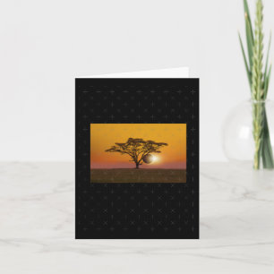Tarjeta Eclipse Solar a Través de Pegatina de Árbol
