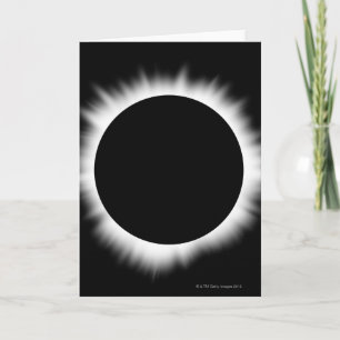 Tarjeta Eclipse solar con la corona