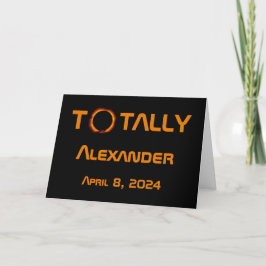Tarjeta Eclipse solar de 2024 totalmente personal