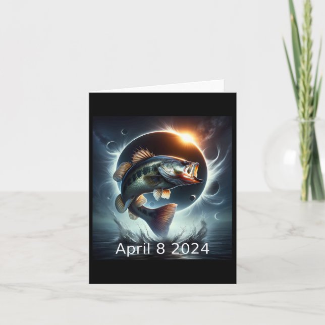 Tarjeta Eclipse solar de Byss Fish 8 de abril de 2025 (Anverso)
