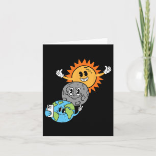 Tarjeta Eclipse solar de la Luna de la Tierra Selfie Abril