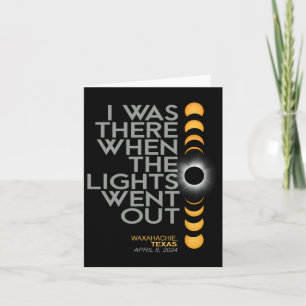 Tarjeta Eclipse solar de Waxahachie 2024 2024 040824