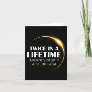 Tarjeta Eclipse Solar Divertido Dos Veces En La Vida 2024