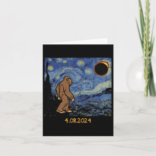 Tarjeta Eclipse solar Eclipse Bigfoot Stark Night Sasquatc