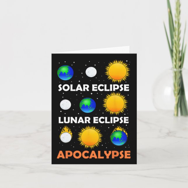Tarjeta Eclipse solar Eclipse espacial de profesor de cien (Anverso)