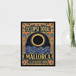 Tarjeta Eclipse solar en Mallorca 2026 - Modernista catalá