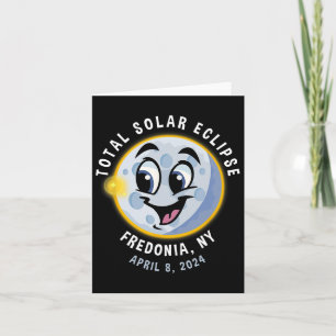 Tarjeta Eclipse solar lindo de Nueva York 8 de abril de 20