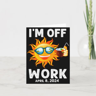 Tarjeta Eclipse Solar Lindo Sol Fuera del Trabajo