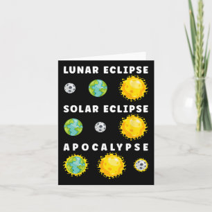 Tarjeta Eclipse solar lunar astronomía apocalíptica cienci