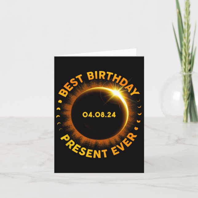 Tarjeta Eclipse Solar Mejor Cumpleaños Siempre Graciosa To (Anverso)
