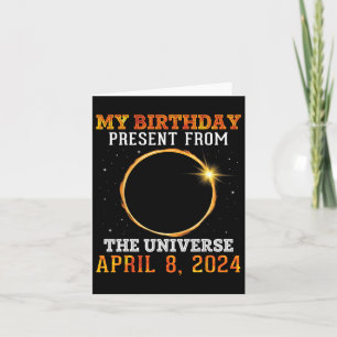 Tarjeta Eclipse Solar Mi Regreso De Cumpleaños De Los Univ
