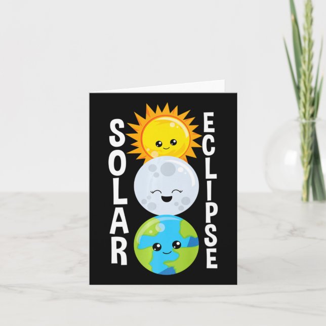 Tarjeta Eclipse Solar Para Niños Y Niños Adultos (Anverso)