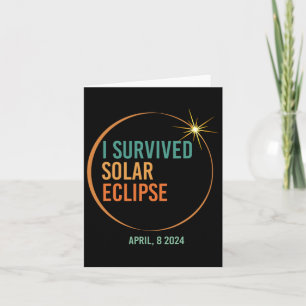 Tarjeta Eclipse solar sobrevivido 8 de abril de 2024 Graci