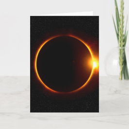 Tarjeta Eclipse solar Sun oscuro y luna